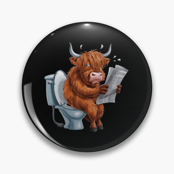 Item preview, Suspicious Cow Reading Newspaper On Toilet designed and sold by jierrfan.