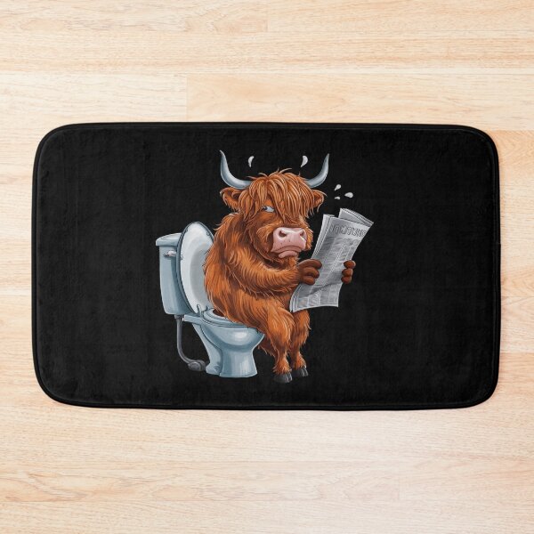 Item preview, Vaca sospechosa leyendo el periódico en el baño designed and sold by jierrfan.