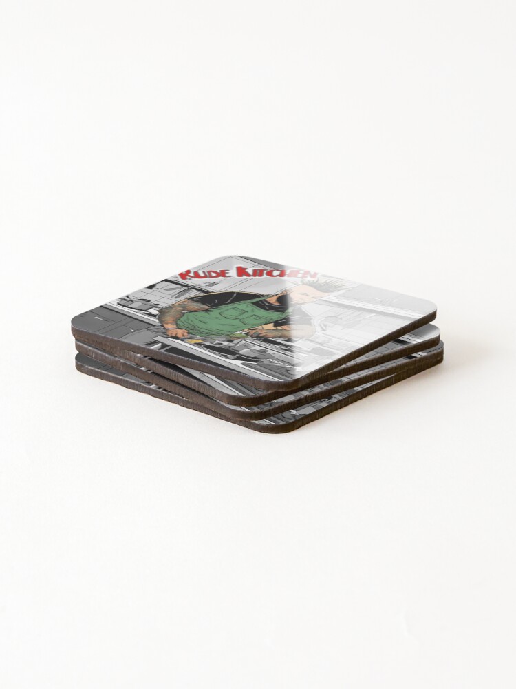 Thumbnail 4 of 5, Coasters (Set of 4), Punk Kitchen designed and sold by RudeKitchen.