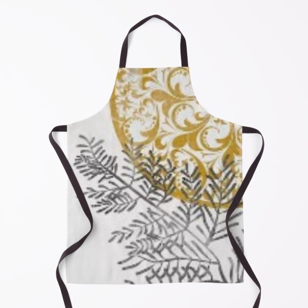Item preview, Abstract mustard and leaf print designed and sold by Mondays the Label.