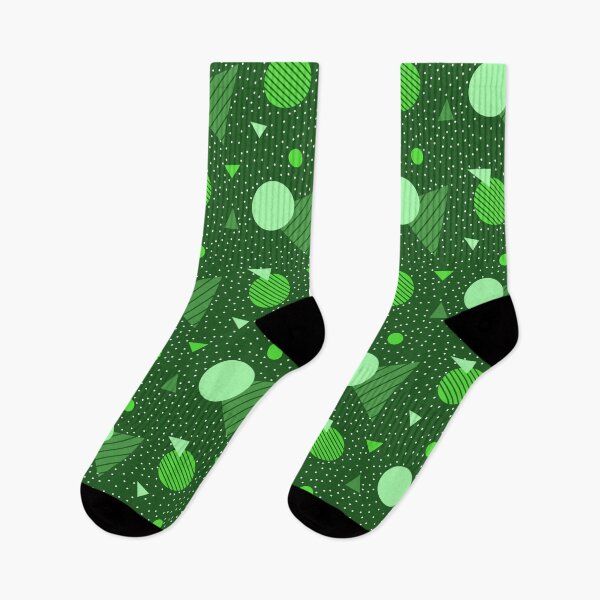 Item preview, Green Multicolor Memphis Style Seamless Geometric Party Pattern designed and sold by Alchemy-A-La-G.