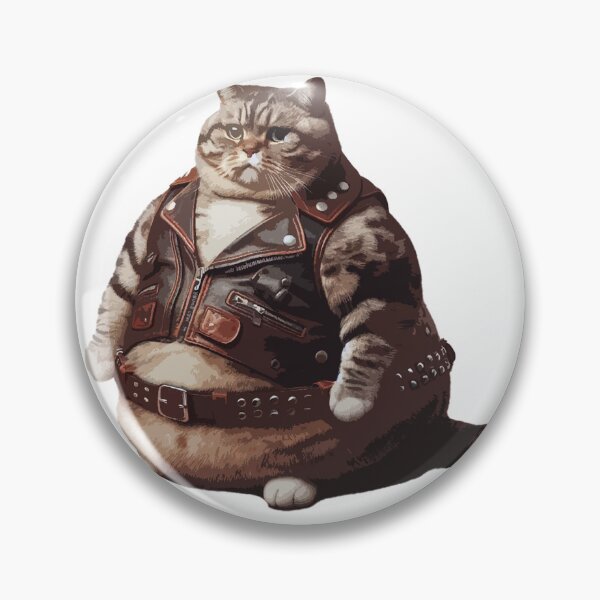 Item preview, fat leather cat designed and sold by Foxlindesigns.