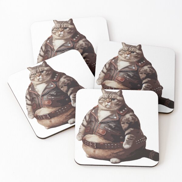 Item preview, fat leather cat designed and sold by Foxlindesigns.