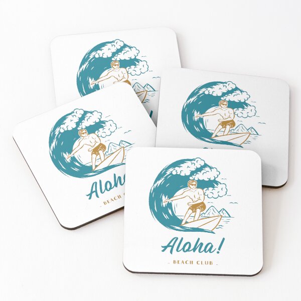 Item preview, Aloha Beach Club Surfer Dude Vintage Style designed and sold by TheLomiLoveBus.