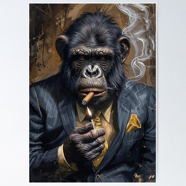Item preview, Gentleman's Respite: The Sophisticated Smoking Ape designed and sold by Very Peculiar.