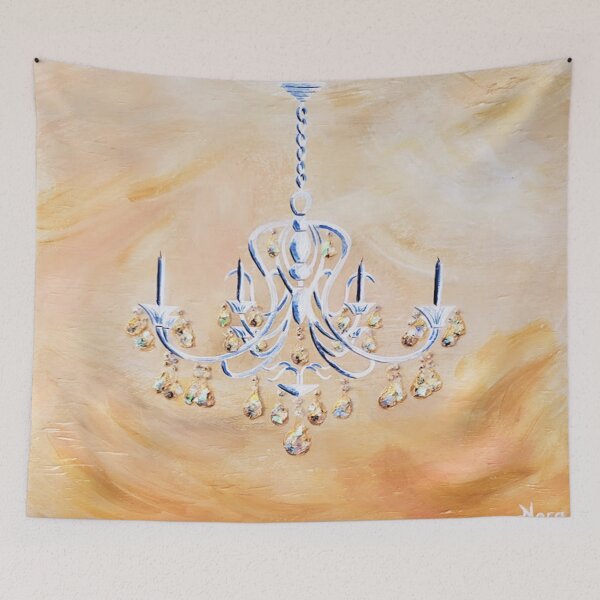 Item preview, White chandelier with bling  designed and sold by norascorner.