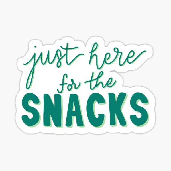 Item preview, Just here for the Snacks Blue Green designed and sold by Whylimecreates.