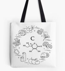 Foods rich in vitamin C. Tote Bag