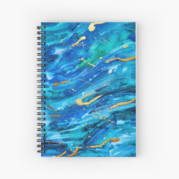Ocean Marble Spiral Notebook