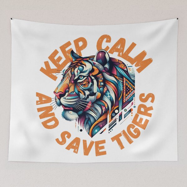 Item preview, Keep calm and save tigers designed and sold by DShirtRepublic.