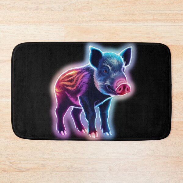 Item preview, Small Young Little Cute Baby Boar Neon designed and sold by JackJacek.