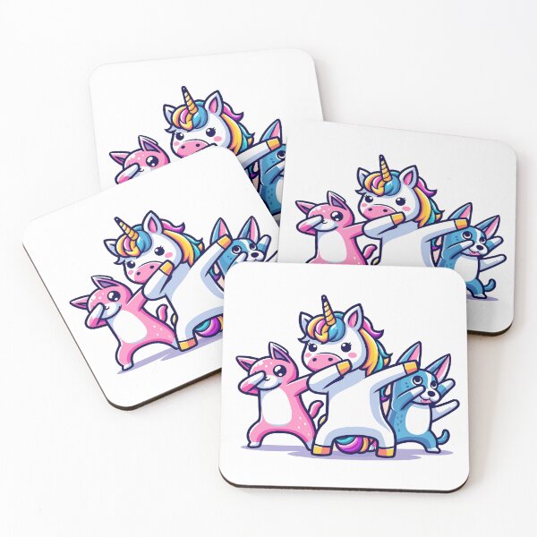 Item preview, Dabbing Unicorn & Friends Dog and Cat designed and sold by Designowner.