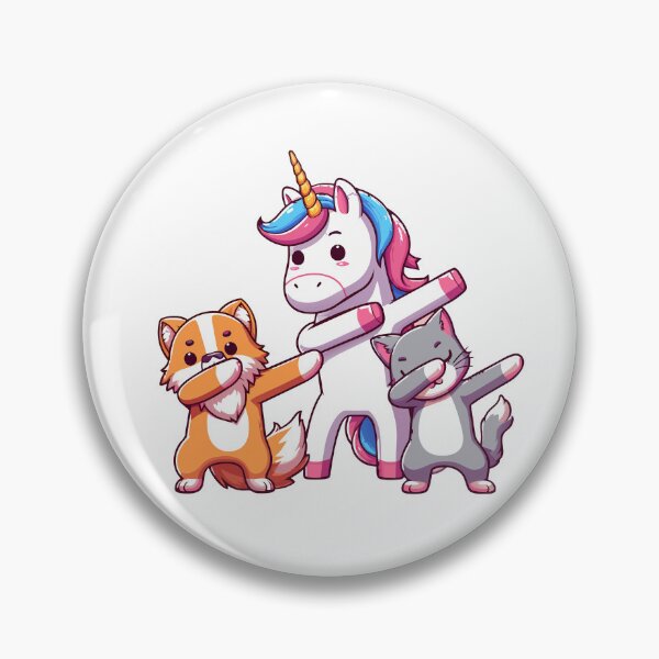 Artikelvorschau, Dabbing Unicorn & Friends Hund und Katze entworfen und verkauft von Designowner.