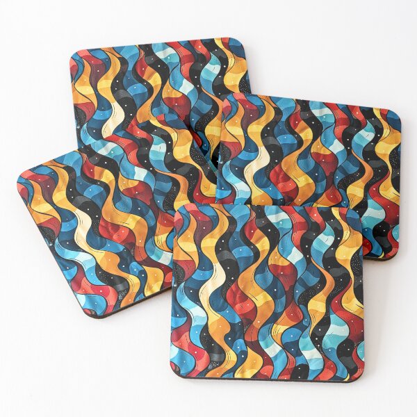Item preview, Vibrant Blue, Yellow, Red, and Orange Abstract Art designed and sold by HollywoodInked.