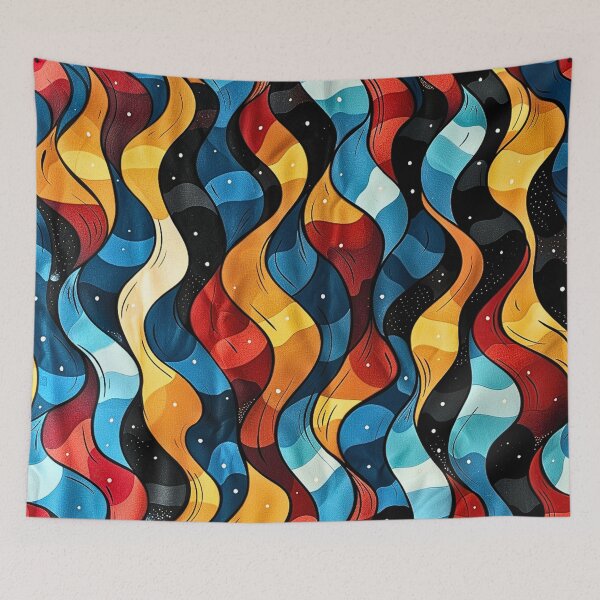 Item preview, Vibrant Blue, Yellow, Red, and Orange Abstract Art designed and sold by HollywoodInked.