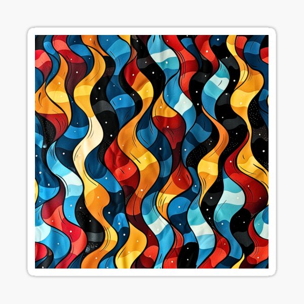 Item preview, Vibrant Blue, Yellow, Red, and Orange Abstract Art designed and sold by HollywoodInked.