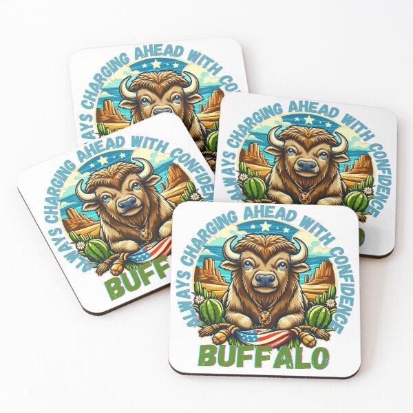 Item preview, Buffalo: always charging ahead with confidence designed and sold by DShirtRepublic.