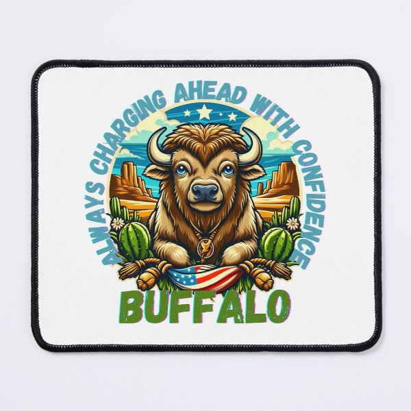 Item preview, Buffalo: always charging ahead with confidence designed and sold by DShirtRepublic.