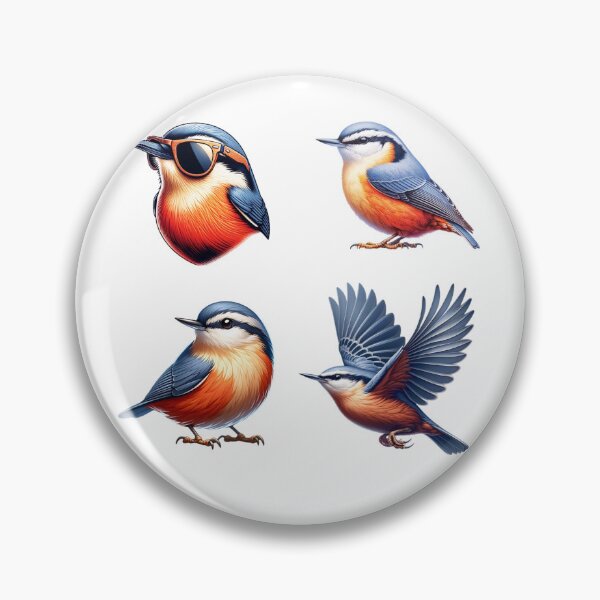 Item preview, Red Breasted Nuthatch Birds designed and sold by TheAnimalZ00.
