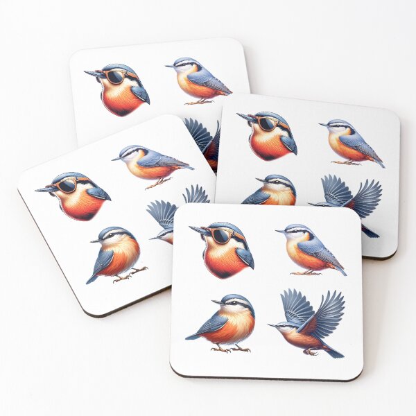 Item preview, Red Breasted Nuthatch Birds designed and sold by TheAnimalZ00.