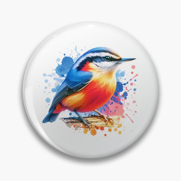Item preview, Watercolor Red Breasted Nuthatch  designed and sold by TheAnimalZ00.