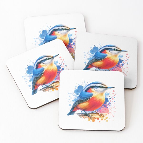 Item preview, Watercolor Red Breasted Nuthatch  designed and sold by TheAnimalZ00.