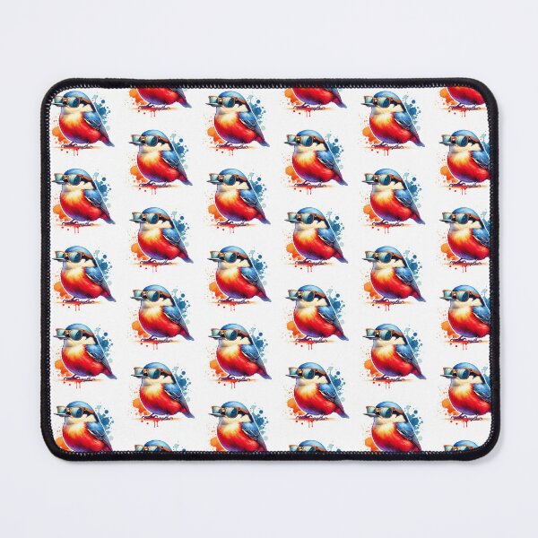 Item preview, Watercolor Red Breasted Nuthatch Wearing Sunglasses designed and sold by TheAnimalZ00.
