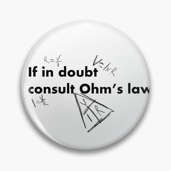 Item preview, If in doubt consult Ohm's law (Black Text) designed and sold by Bridget Beswick.