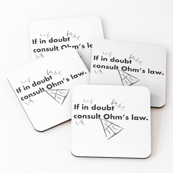 Item preview, If in doubt consult Ohm's law (Black Text) designed and sold by Bridget Beswick.