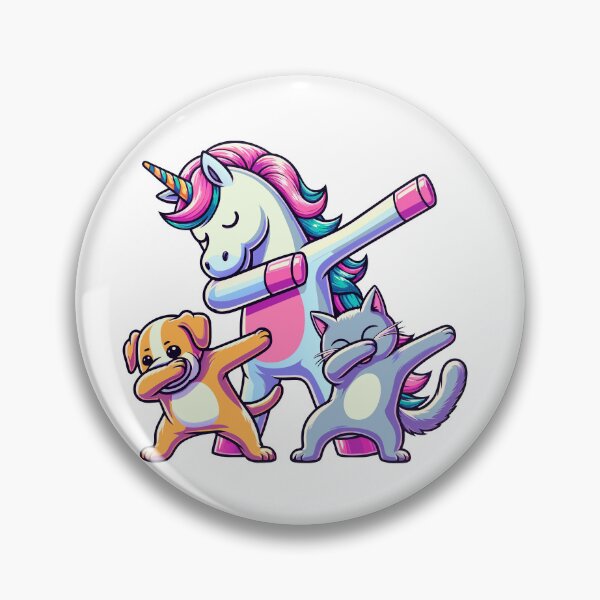 Artikelvorschau, Dabbing Fantasy Friends: Einhorn, Welpe und Kätzchen entworfen und verkauft von Designowner.