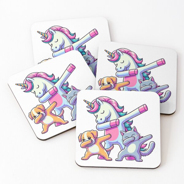 Item preview, Dabbing Fantasy Friends: Unicorn, Puppy, and Kitten designed and sold by Designowner.