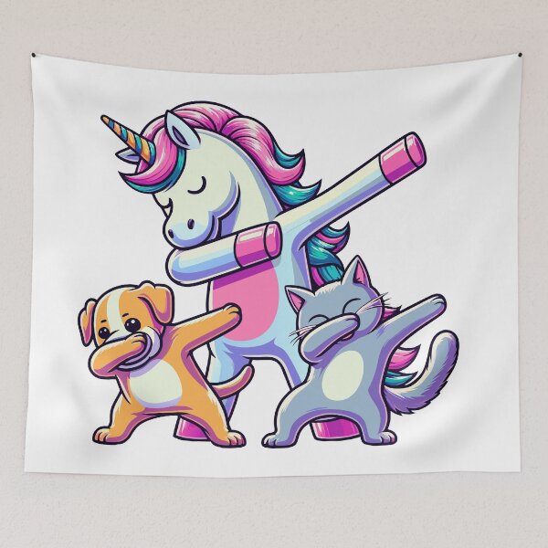 Item preview, Dabbing Fantasy Friends: Unicorn, Puppy, and Kitten designed and sold by Designowner.