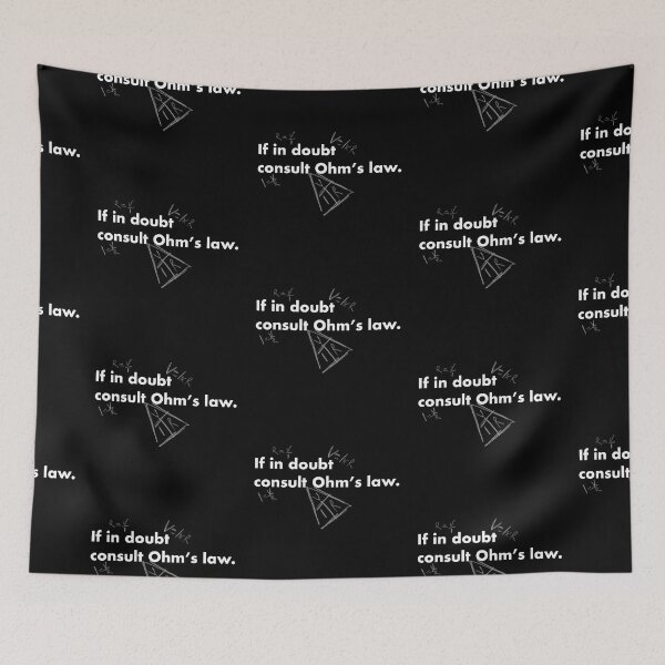 Item preview, If in doubt consult Ohm's law (White Text) designed and sold by Bridget Beswick.