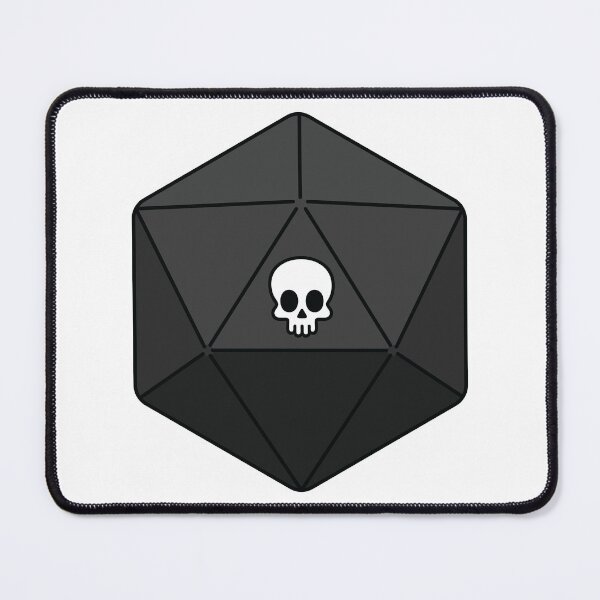 Item preview, Dado de calavera negro D20 Nat 1 designed and sold by NovotnyDesigns.