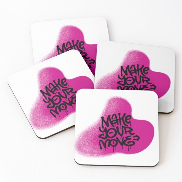 Item preview, Make your move Pink Spray Graphic Street Art designed and sold by socialarmour.