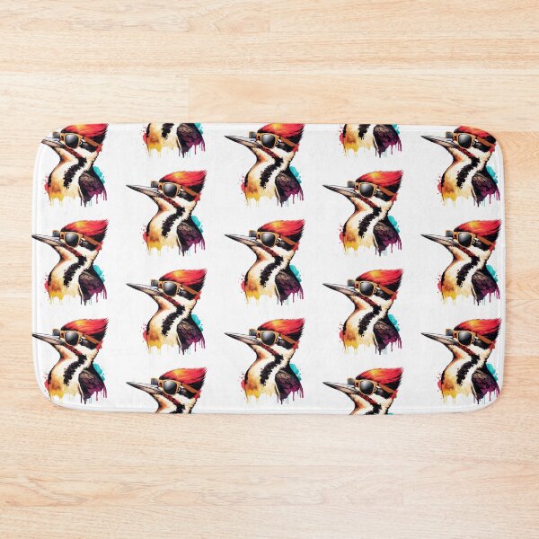 Item preview, Watercolor Pileated Woodpecker Wearing Sunglasses designed and sold by TheAnimalZ00.