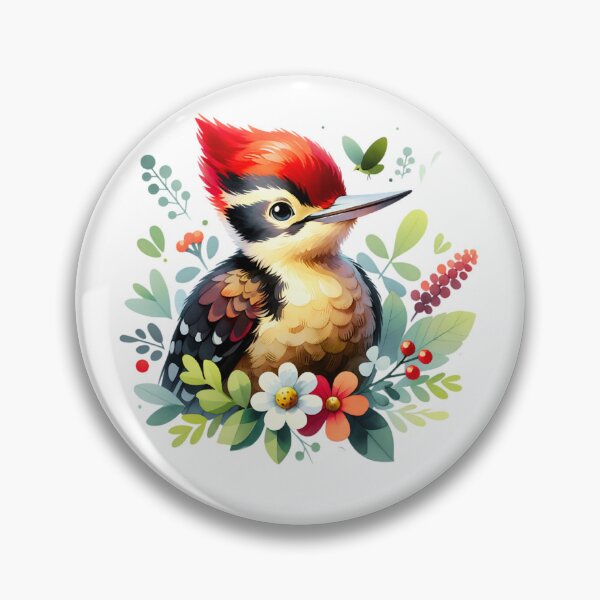 Item preview, Floral Pileated Woodpecker designed and sold by TheAnimalZ00.