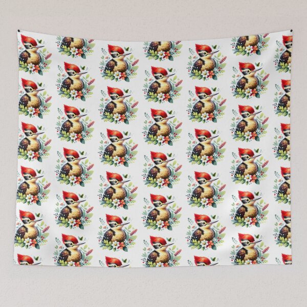 Item preview, Floral Pileated Woodpecker designed and sold by TheAnimalZ00.