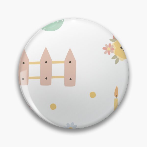 Item preview,  "Easter Egg Garden: Pattern with Eggs and Fences" designed and sold by hjian8219.