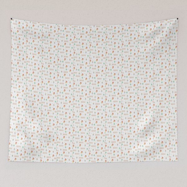 Item preview,  "Easter Egg Garden: Pattern with Eggs and Fences" designed and sold by hjian8219.