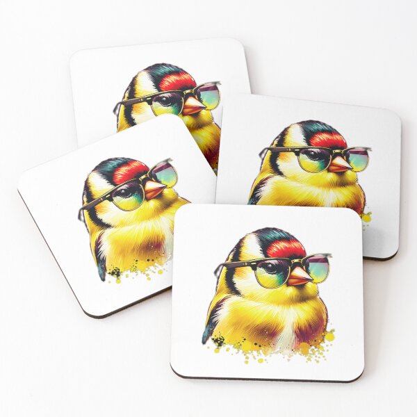 Item preview, Watercolor American Goldfinch Wearing Sunglasses designed and sold by TheAnimalZ00.