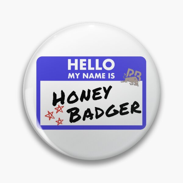 Item preview, Daniel Riccardo Honey Badger Name Tag designed and sold by FloralFastlane.