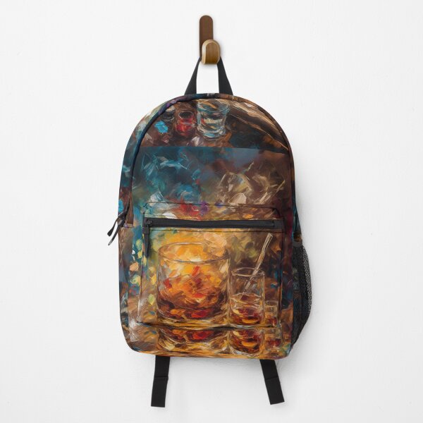 Item preview, Swirling Sensations- AI-Generated Abstract Expressionism of Cigar and Whiskey, Bursting with Vivid Colors designed and sold by OlfactoART Studio.