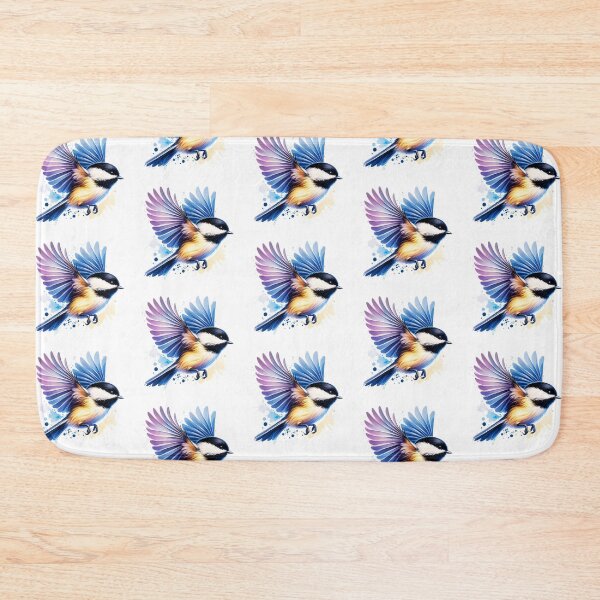 Item preview, Watercolor Black Capped Chickadee Flying designed and sold by TheAnimalZ00.
