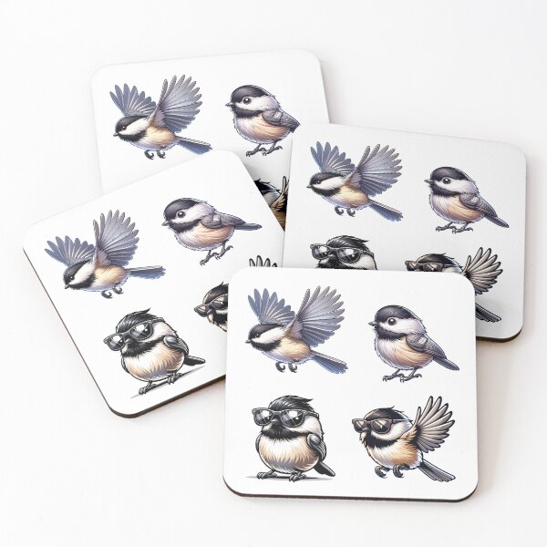 Item preview, Black Capped Chickadee Birds designed and sold by TheAnimalZ00.