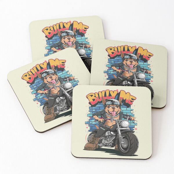 Item preview, Bully Me - Bull Dog on a Motorcycle designed and sold by Vicky021.