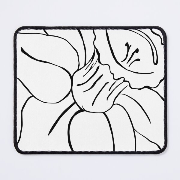 Item preview, Daffodil, No Stem (Black & White) - March Birth Month Flower designed and sold by keligraphie.