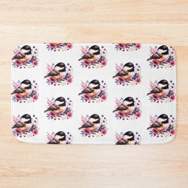 Item preview, Floral Black Capped Chickadee designed and sold by TheAnimalZ00.