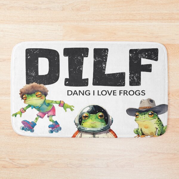 Item preview, DILF- Dang I love frogs (on light) designed and sold by ashleafjb.