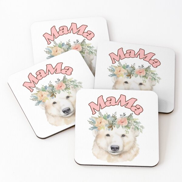 Item preview, Mama bear with a flower crown designed and sold by JDreaming.